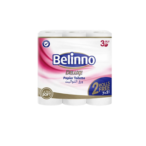 Туалетний папір Belinno Deluxe преміальний 3-шаровий 9 шт.100% целюлоза 07659-96 фото
