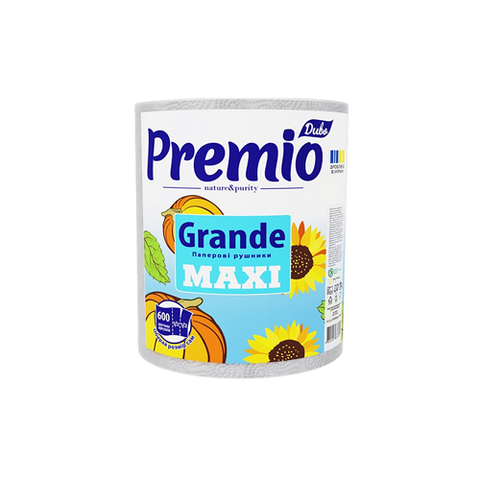 Полотенца целлюлозные "Диво Premio GRANDE MAXI", по 1 рул.,  2-х шар. Рц DvPrGrM12_600 фото