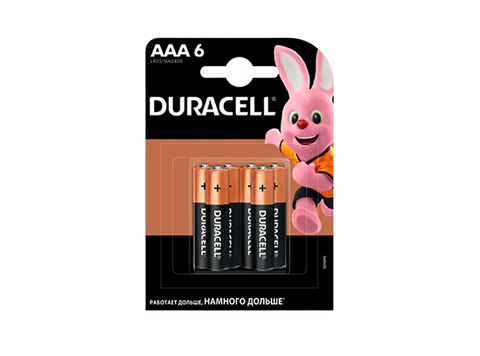Елемент живлення (батарейка) DURACELL LR3 (ААА) DL 6 LR3АAA фото