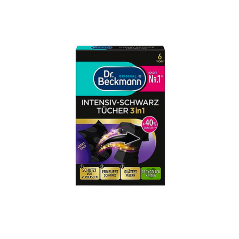 Салфетки Dr. Beckmann 2 в 1 для обновления черного цвета и ткани, 6 шт BH643 фото