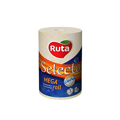 Рушники целюлозні RUTA "Selecta Mega roll", 1 рул.,  3-х сл. Рц RUSlMg13 фото