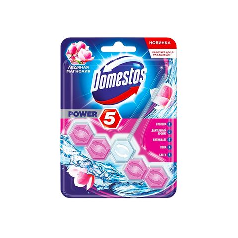 Туалетний блок Domestos Крижана магнолія 55 г 8720182799449 фото