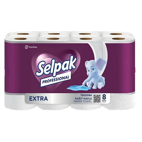 Полотенца целлюлозные SELPAK PRO Extra, 2-х шар.,8 рул. Рц SlPrEx28 фото